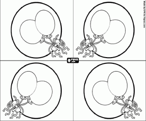 Colora Inviti de festa con palloncini