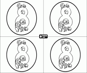 Colora Inviti per festa di otto anni