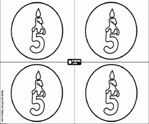 Colora Invito alla mia festa di 5 anni