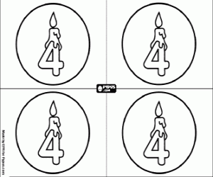 Colora Invito alla mia festa di quatro compleanno