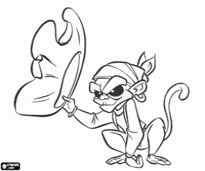 Colora Jack la scimmia, mascotte di Barbossa