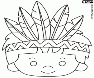 Colora Jet con le piume di un capo indiano