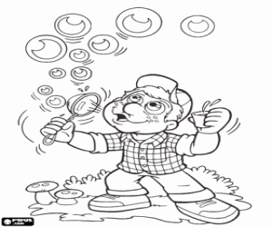 Colora Julio e bolle di sapone