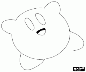 Colora Kirby, un personaggio del videogioco