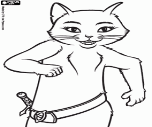 Colora Kitty, amica di Gatto con gli stivali