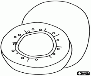 Colora Due kiwi, frutta