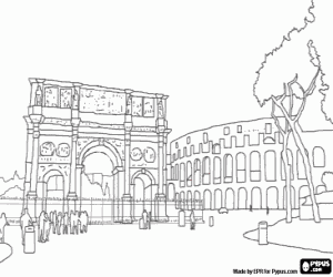 Colora L'Arco e il Colosseo di Roma