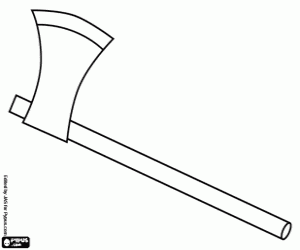 Colora L'ascia di Cappuccetto Rosso