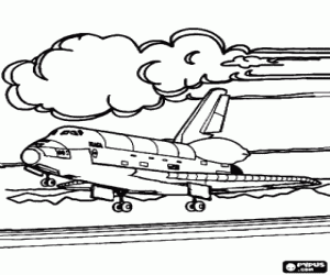 Colora L'atterraggio dello space shuttle