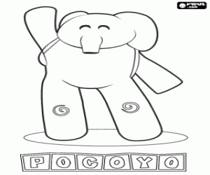 Colora L'elefante di Pocoyo, Elly