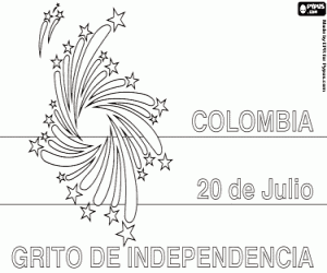 Colora L'indipendenza della Colombia
