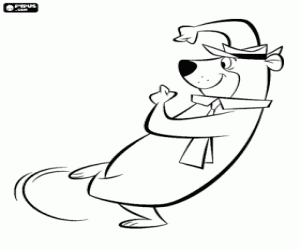 Colora L'orso Yoghi inizia a correre