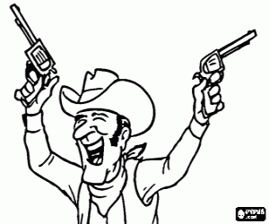 Colora L'uomo armato pronto a sparare