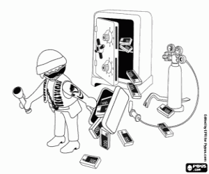 Colora Un ladro in azione, Playmobil