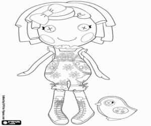 Colora Lalaloopsy e un uccellino