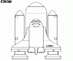 Colora Lancio dello space shuttle