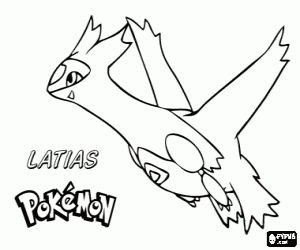 Colora Latias, un Pokémon drago