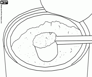 Colora Latte in polvere con un cucchiaio