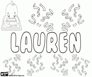 Colora Lauren, nome inglese per ragazza