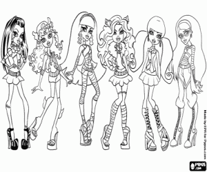 Colora Le ragazze da Monster High