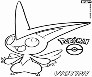 Colora Un leggendario Pokémon Victini