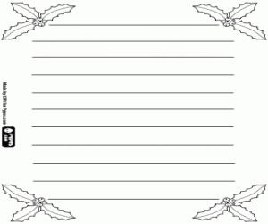 Colora Lettera con agrifoglio per Natale