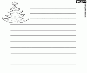 Colora Lettera con un albero di Natale