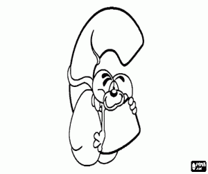 Colora Lettera C con il topolino dispettoso