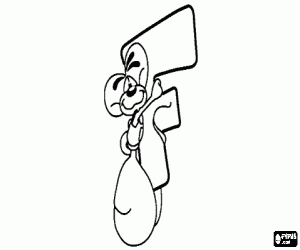 Colora Lettera F con il topolino dispettoso