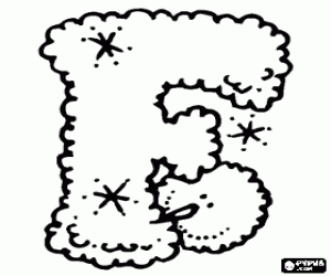 Colora Una lettera F e il pupazzo di neve