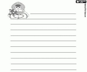 Colora Lettera con la fanciulla di neve