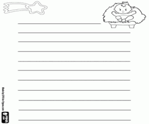 Colora Lettera di Natale con Gesù bambino