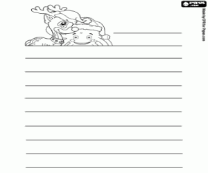 Colora Lettera di Natale con Pypus e una renna