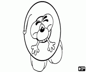 Colora Lettera O con il topolino dispettoso