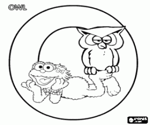 Colora Lettera O con Zoe e una civetta