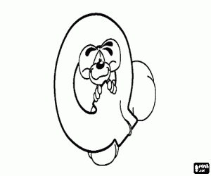 Colora Lettera Q con il topolino dispettoso