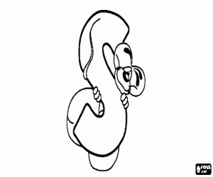 Colora Lettera S con il topolino dispettoso