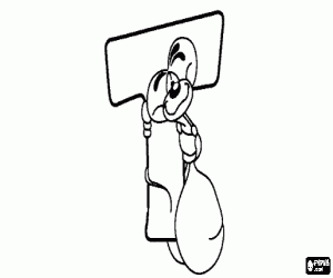 Colora Lettera T con il topolino dispettoso