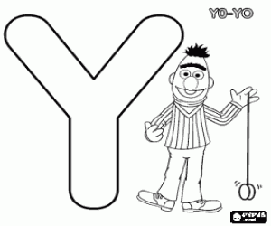 Colora Lettera Y con uno yo-yo e Bert