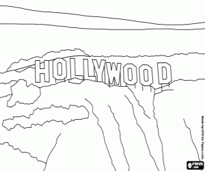 Colora Le lettere di Hollywood in collina di L.A.