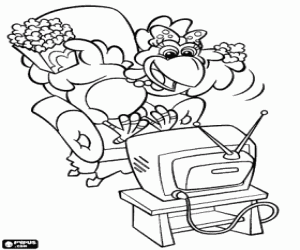 Colora Lilica la gallina e la televisione