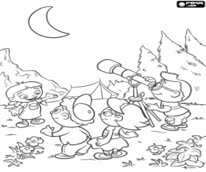 Colora Little Einsteins e il telescopio