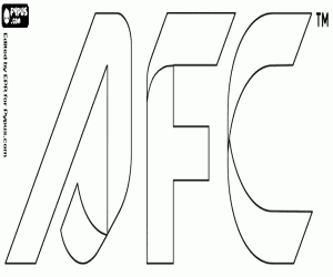 Colora Logo AFC, calcio in Asia