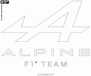 Colora Logo del Alpine F1 Team