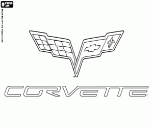 Colora Logo Chevrolet Corvette