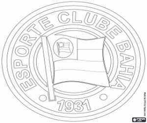 Colora Logo de Esporte Clube Bahia