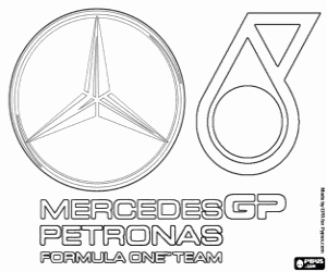 Colora Logo de Mercedes GP Petronas F1 Team