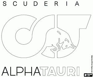 Colora Logo de Scuderia AlphaTauri