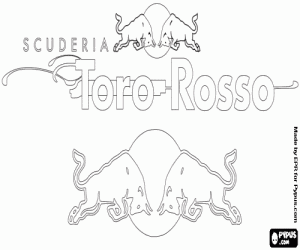 Colora Logo de STR, Scuderia Toro Rosso
