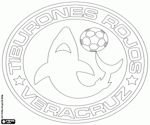 Colora Logo de Tiburones Rojos de Veracruz